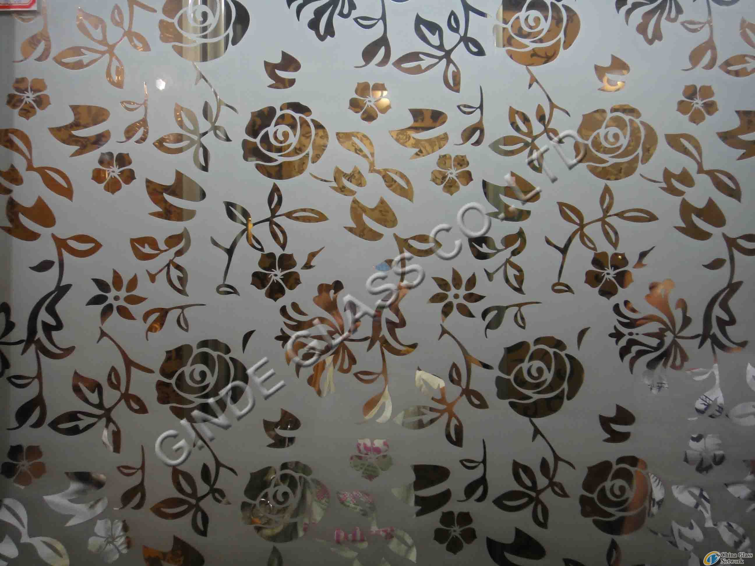 light acid etched mirror glass , back ground wall glass , furniture glass 59